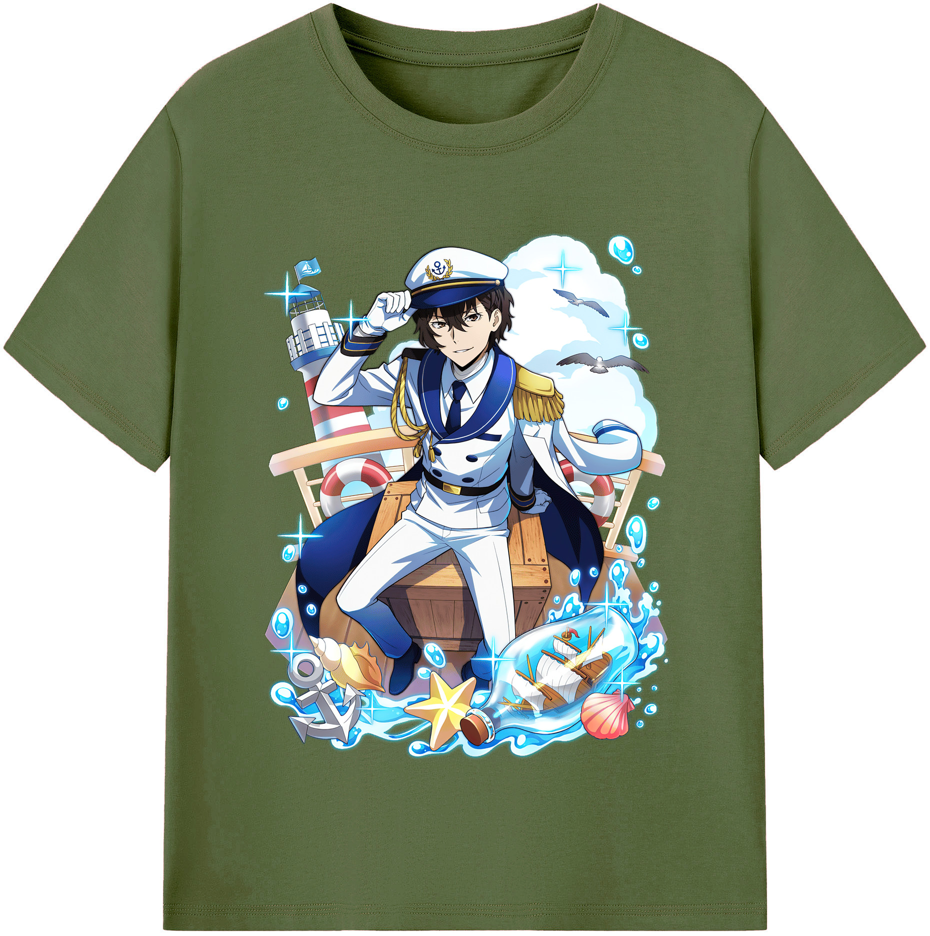 （画像用） 文豪ストレイドッグス Bungo Stray Dogs 綿100％半袖Tシャツ（フロントプリント）